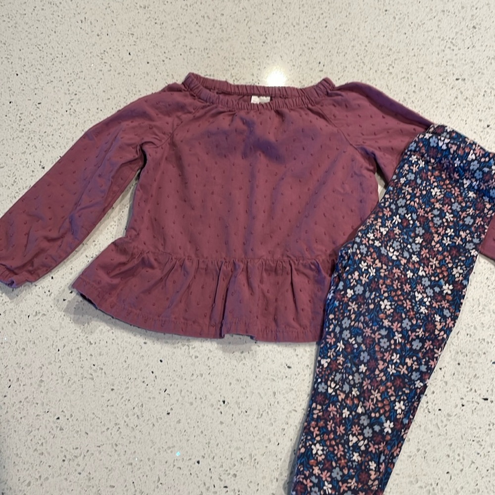 Carters 24 month peplum shirt and matching pants